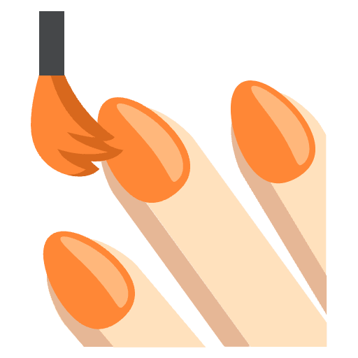 Nail Polish Light Skin Tone Emoji from EmojiTwo Colors Set