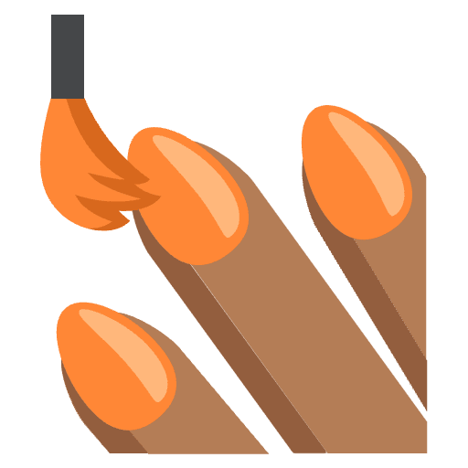 Nail Polish Medium Dark Skin Tone Element from EmojiTwo Colors Set