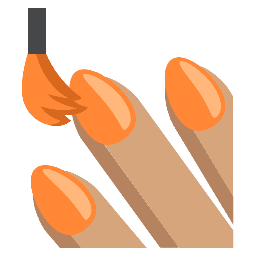 Nail Polish Medium Skin Tone Emoji from EmojiTwo Colors Set