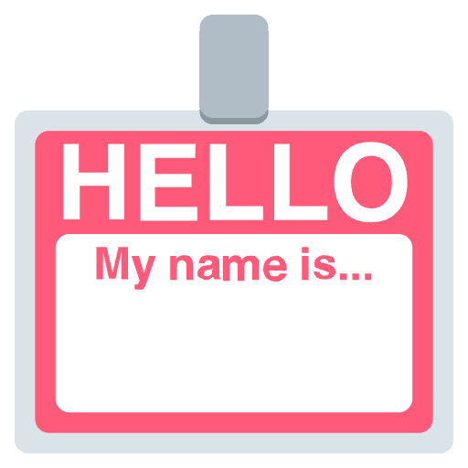 Name Badge Emoji from EmojiTwo Colors Set