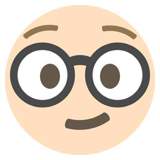 Nerdy Smile Emoji from EmojiTwo Colors Set