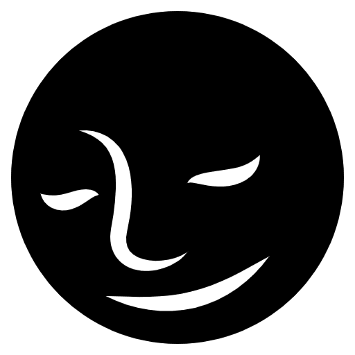 New Moon Face Emoji from EmojiTwo Black Set