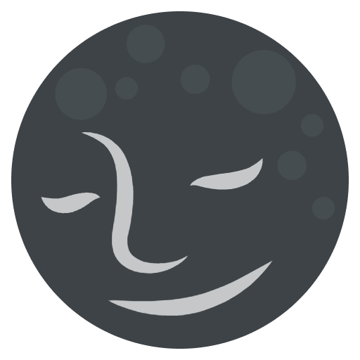 New Moon Face Emoji from EmojiTwo Colors Set