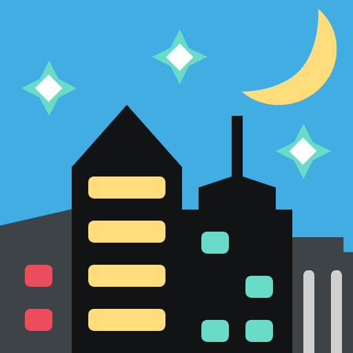 Night With Stars Emoji from EmojiTwo Colors Set