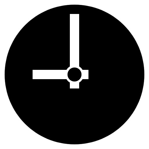 Nine O’clock Emoji from EmojiTwo Black Set