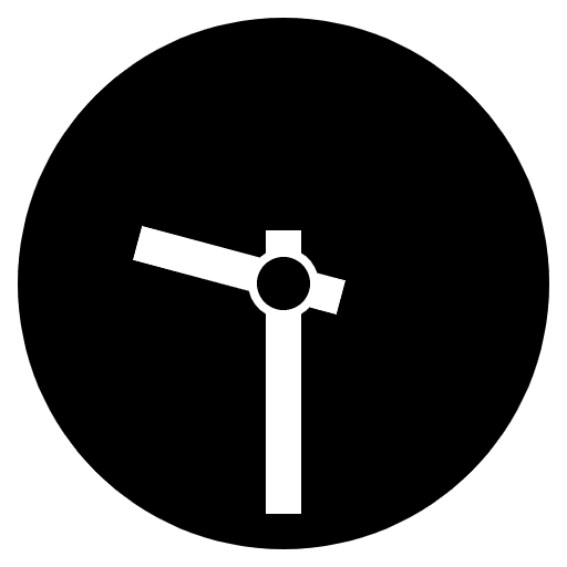 Nine Thirty Emoji from EmojiTwo Black Set