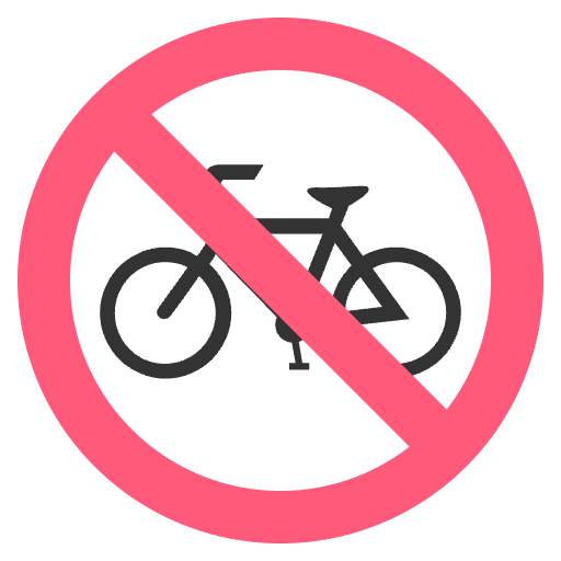 No Bicycles Emoji from EmojiTwo Colors Set