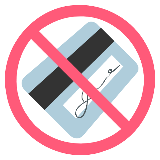 No Credit Cards Element from EmojiTwo Colors Set