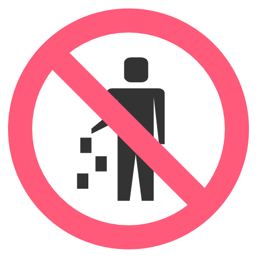 No Littering Emoji from EmojiTwo Colors Set