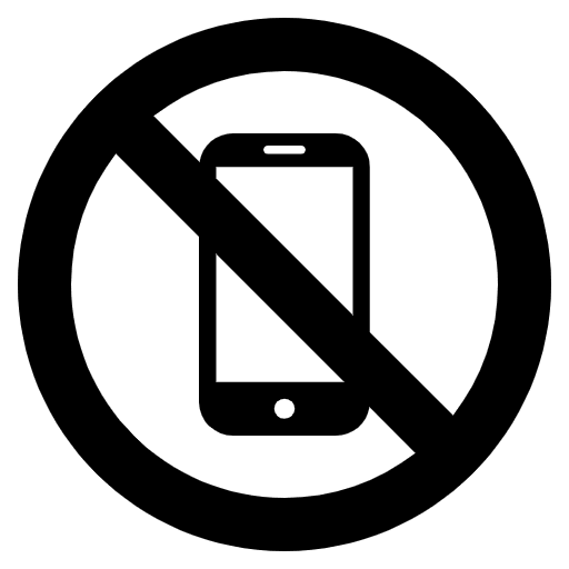 No Mobile Phones Element from EmojiTwo Black Set