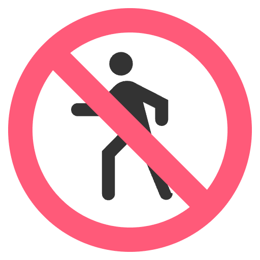 No Pedestrians Emoji from EmojiTwo Colors Set