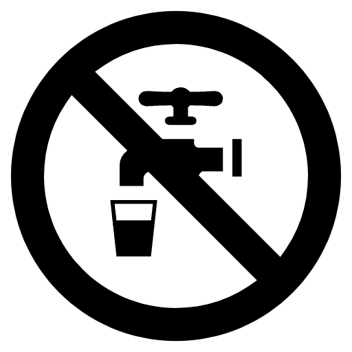 Non Potable Water Emoji from EmojiTwo Black Set