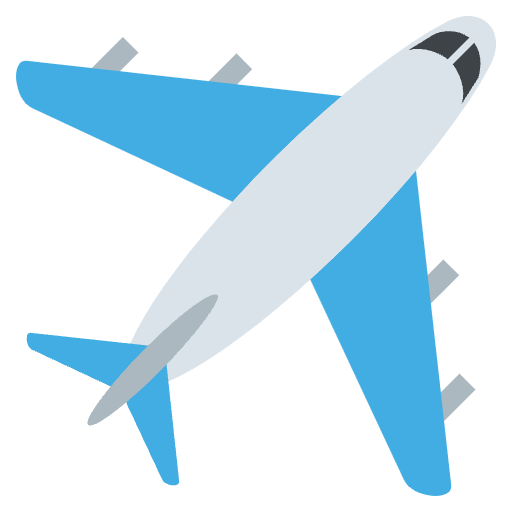 North East Facing Airplane Emoji from EmojiTwo Colors Set