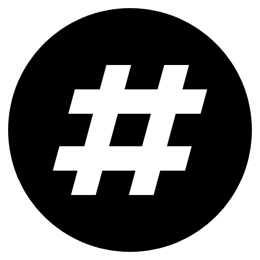 Number Sign Emoji from EmojiTwo Black Set