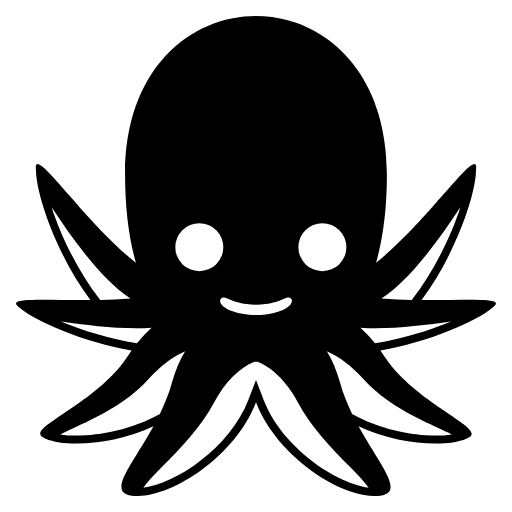 Octopus Emoji from EmojiTwo Black Set