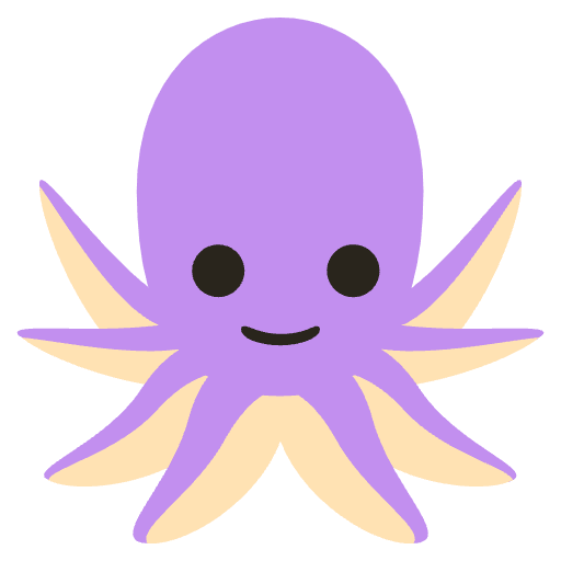 Octopus Emoji from EmojiTwo Colors Set