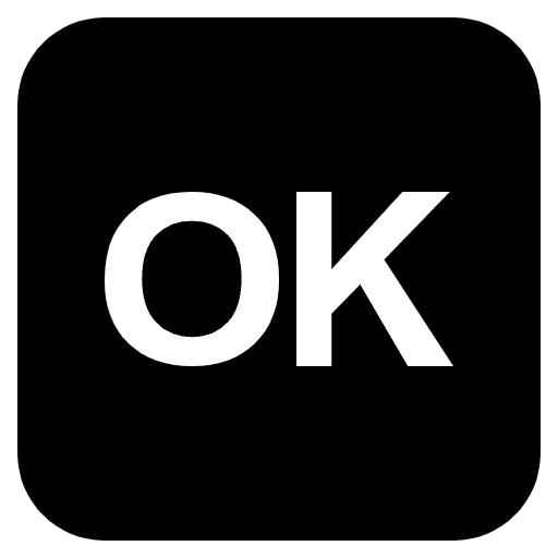 Ok Button Emoji from EmojiTwo Black Set