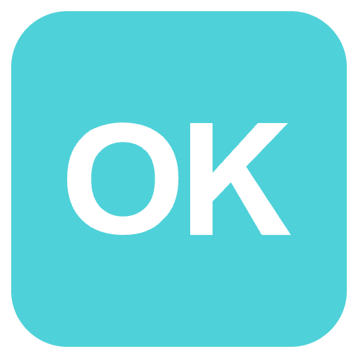 Ok Button Emoji from EmojiTwo Colors Set