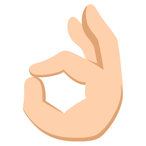 Ok Hand Medium Light Skin Tone Emoji from EmojiTwo Colors Set