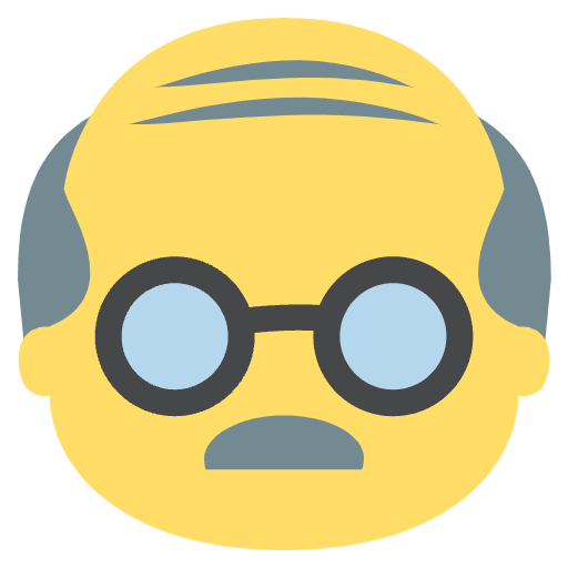 Old Man Emoji from EmojiTwo Colors Set