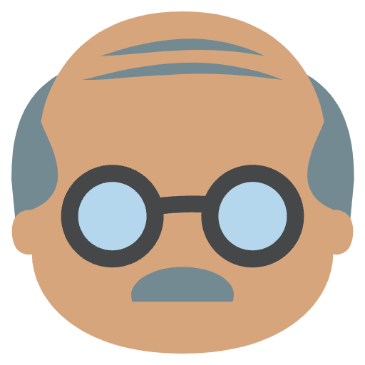 Old Man Medium Skin Tone Element from EmojiTwo Colors Set
