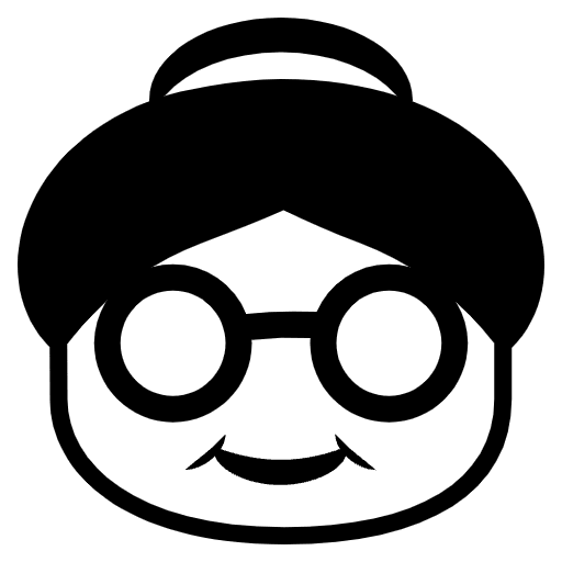 Old Woman Element from EmojiTwo Black Set