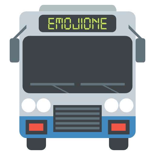 Oncoming Bus Emoji from EmojiTwo Colors Set