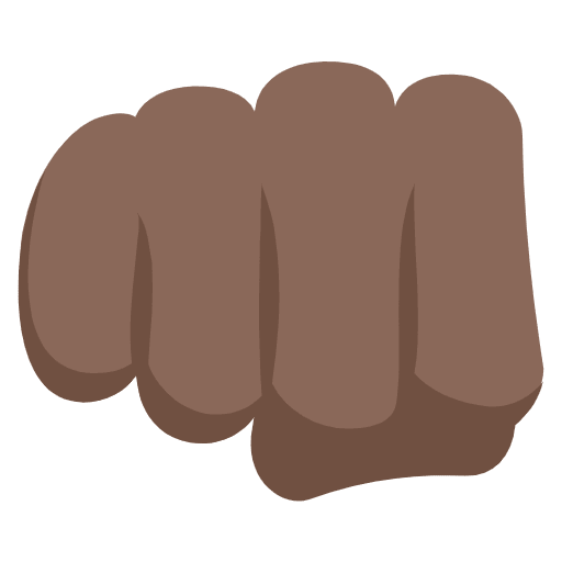 Oncoming Fist Dark Skin Tone Element from EmojiTwo Colors Set
