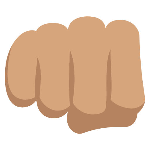 Oncoming Fist Medium Skin Tone Element from EmojiTwo Colors Set