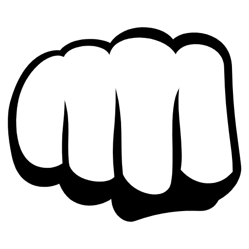 Oncoming Fist Emoji from EmojiTwo Black Set