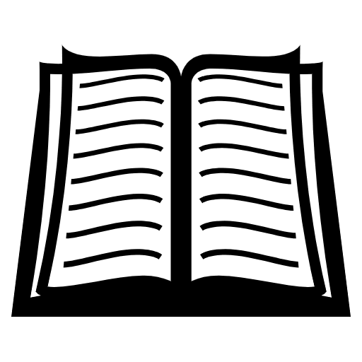 Open Book Emoji from EmojiTwo Black Set