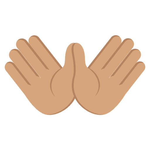 Open Hands Medium Skin Tone Element from EmojiTwo Colors Set
