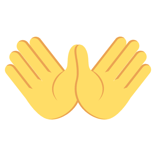 Open Hands Emoji from EmojiTwo Colors Set