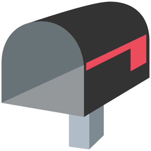 Open Mailbox With Lowered Flag Emoji from EmojiTwo Colors Set