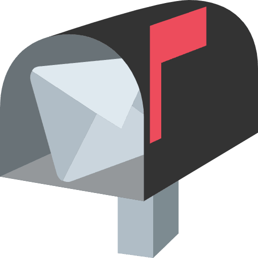 Open Mailbox With Raised Flag Emoji from EmojiTwo Colors Set