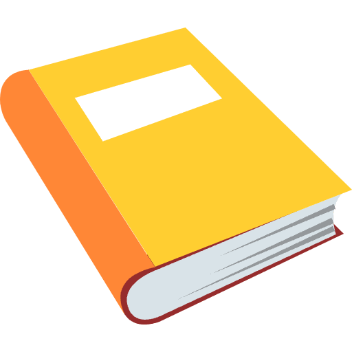 Orange Book Emoji from EmojiTwo Colors Set