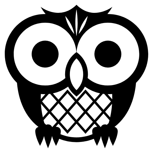 Owl Element from EmojiTwo Black Set