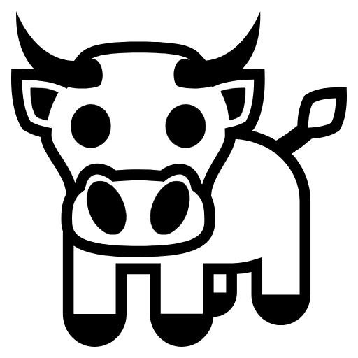 Ox Emoji from EmojiTwo Black Set