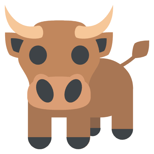 Ox Emoji from EmojiTwo Colors Set