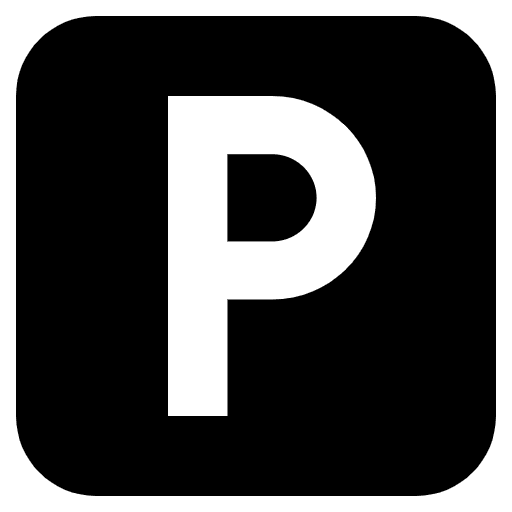 P Button Emoji from EmojiTwo Black Set