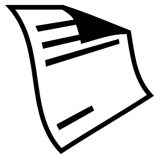 Page Facing Up Emoji from EmojiTwo Black Set