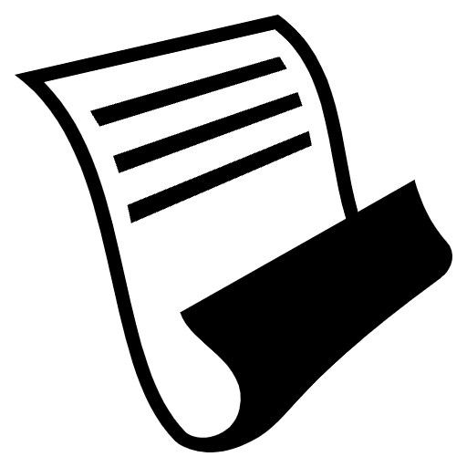 Page With Curl Emoji from EmojiTwo Black Set