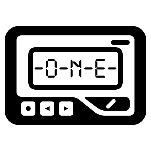 Pager Emoji from EmojiTwo Black Set