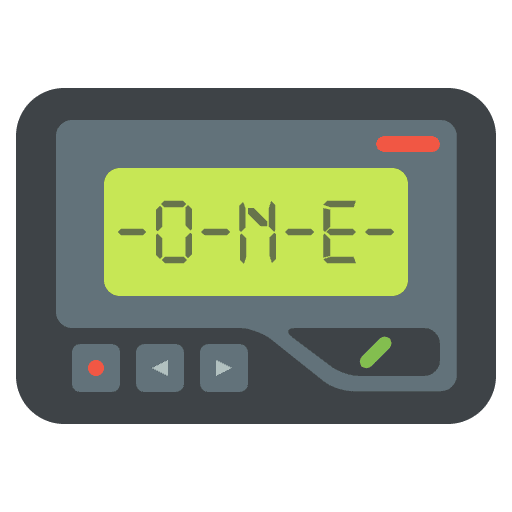 Pager Emoji from EmojiTwo Colors Set