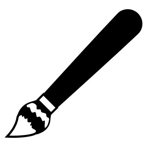 Paintbrush Emoji from EmojiTwo Black Set