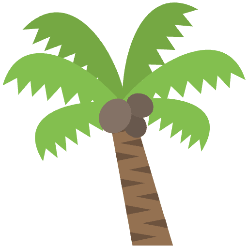 Palm Tree Emoji from EmojiTwo Colors Set