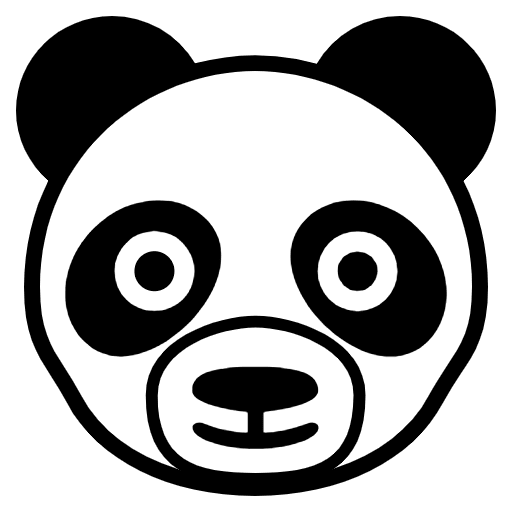 Panda Emoji from EmojiTwo Black Set