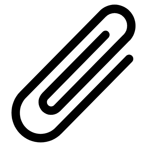 Paperclip Emoji from EmojiTwo Black Set