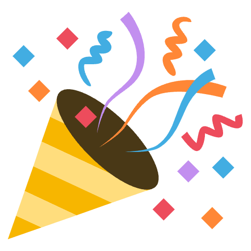 Party Popper Emoji from EmojiTwo Colors Set