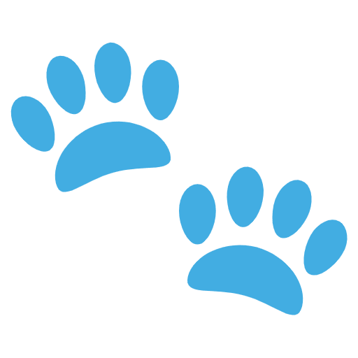 Paw Prints Emoji from EmojiTwo Colors Set